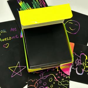 DIY Rainbow Scratch Notebook For Kids